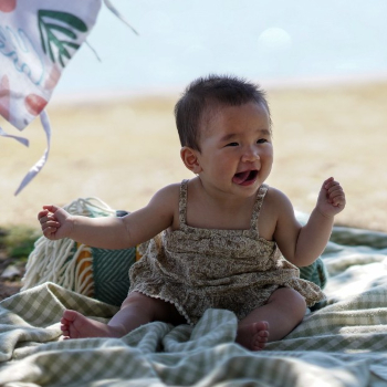 The only UPF 50+ Muslin baby sun shade solution